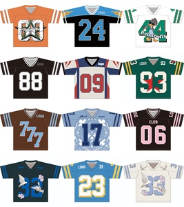 Blank Designed Y2K Boxy <strong>Jersey</strong> for Men and Women Hip Hop Printed and Embroidered Logo Breathable American Football <strong>Jersey</strong> - Product Image 5