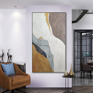 Kết cấu bức tranh trừu tượng tùy chỉnh nghệ thuật vẽ tay phong cảnh bức tranh trừu tượng trong vải - Product Image 4