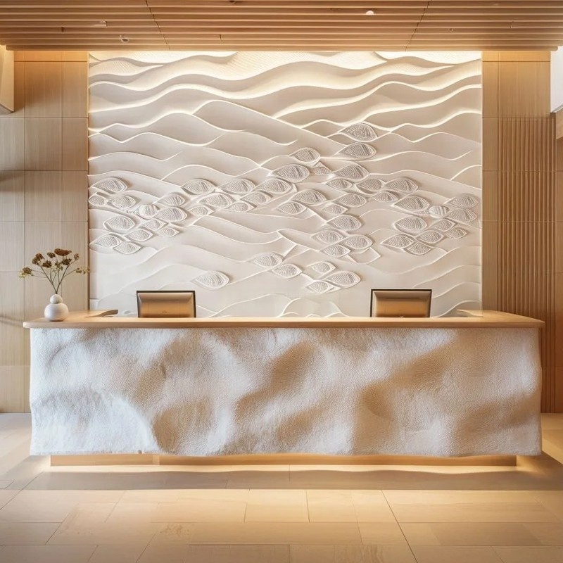 White reception desk 1