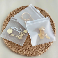 Pochette zippée en PVC pour bijoux, épaisse et anti-poussière, pour rangement de boucles d'oreilles et accessoires, emballage en gros