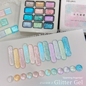 Gel UV pour ongles effet œil de chat super brillant, pailleté, pour estampage et transfert sur plaque, pour manucure, vente en gros - Product Image 6