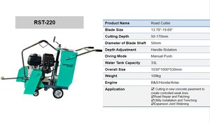 Fresa per Asfalto e Calcestruzzo con Motore, Lama da 13,78-19,69 Pollici, Profondità di Taglio 50-170mm per Costruzioni e Pavimentazioni - Product Image 6