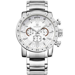 MEGIR <span class=keywords><strong>3008</strong></span> Montre Homme de Haute Qualité Mouvement Quartz Meilleur <span class=keywords><strong>Prix</strong></span> Multifonctionnelle Acier Inoxydable Affichage de la Semaine Boîte de Montre Luxe - Product Image 3