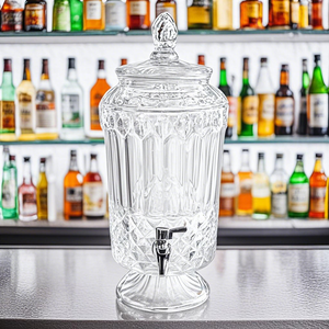 Grande capacité de distributeur de jus de boisson d'eau en verre avec <span class=keywords><strong>robinet</strong></span> 5l <span class=keywords><strong>10l</strong></span> distributeur de boissons de <span class=keywords><strong>bidon</strong></span> d'ananas pour restaurant à la maison - Product Image 6