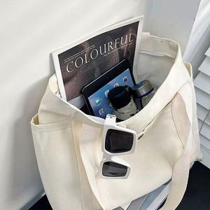 Sac fourre-tout en toile avec fermeture éclair, logo personnalisé, sac de courses réutilisable pour étudiants, usage quotidien décontracté - Product Image 3