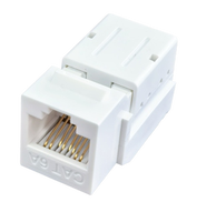 Modul Jaringan Keystone Jack RJ45 CAT5E/CAT6/CAT6A 90 Derajat UTP Berlapis Emas untuk Pelat Depan & Panel Patch Kosong