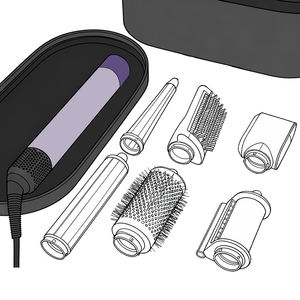 HS 08 1:1 Versão Original 6 em 1 Modelador de Cabelo Profissional Preço de Fábrica / Roxo Brilhante Cristal - Product Image 2