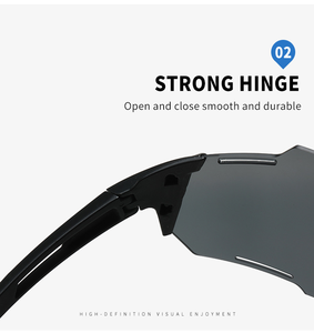 Lunettes de soleil de sport, monture PC, verres avec protection UV400, coupe-vent, monture intégrale, pour le cyclisme, la pêche, pour femmes et hommes - Product Image 4