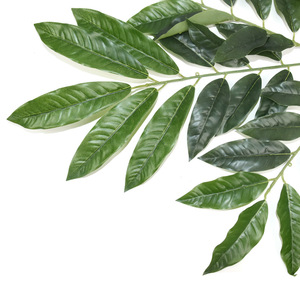Hojas Artificiales Pequeñas Personalizadas de <span class=keywords><strong>Mango</strong></span>, Coloridas, Adornos para Hogar y Jardín, Hojas Artificiales Verde Hierba - Product Image 6