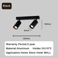 Plafonnier Décoré Moderne 4 têtes 3 têtes 2 têtes 1 tête Noir Blanc Couleur GU10 Ampoule Aluminium Pendentif Lumière Spot Led