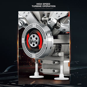 Kit de construction de moteur <span class=keywords><strong>F1</strong></span> de voiture de sport dynamique, modèle de moteur électrique miniature, ensemble de blocs de construction pour adultes - Product Image 5