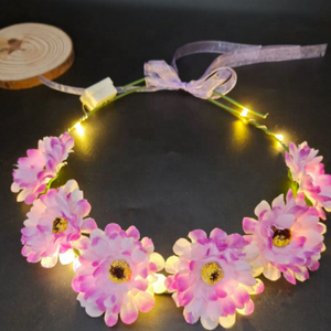 Diadema con Corona <span class=keywords><strong>de</strong></span> Flores Luminosa LED para Fiestas, Halloween, Vacaciones, WE-DO, Plástico, Uso en Exteriores, Gran Venta - Product Image 3