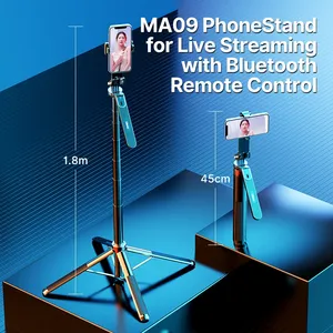 Ulanzi Ma09 Smartphone Trépied <span class=keywords><strong>Bluetooth</strong></span> Selfie Stick Trépied De Bureau Pour <span class=keywords><strong>Iphone</strong></span> 12 13 14 Go pro Carte Caméra En Direct Streaming Vidéo - Product Image 2