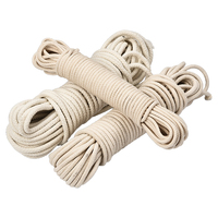 Corde en coton tressée à la main, corde à linge, corde souple, résistante à l'usure, flexible, corde de suspension antidérapante