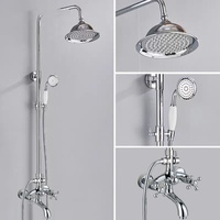 Ensemble de robinets de douche exposés Système de douche exposé 3 fonctions