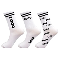 Chaussettes mi-mollet en nylon/coton avec broderie de logo personnalisé pour hommes et enfants, cadeaux promotionnels d'affaires, vente en gros, OEM, ODM