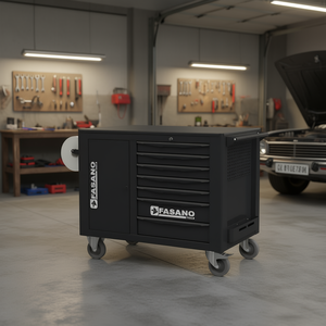 Fasano <b>Tools</b> 14 Drawer <b>Rolling</b> <b>Tool</b> Cabinet With Door And Casters For Auto Repair - Product Image 3