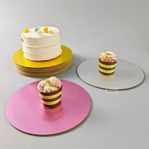 Sunshie Quality Custom 10 12 14 Inch Round 4 mm Thickness MDF Cake Board Masonite Dessert White Cake <b>Drums</b> - Product Image 5