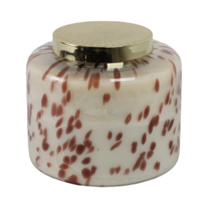 Candela Profumata Decorativa Macchiettata con Coperchio, Stile Pilastro, per Uso Interno ed Esterno - Product Image 3