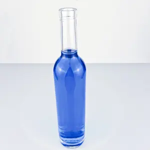 Wholesale 100ml 200ml 375ml 500ml 750 ml 1L unique spirits vodka gin liquor glass bottle with cork for sale