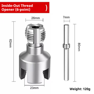 Integrated Electric Drill Compatible PVC Pipe Threader Kit Internal & External Pipe <b>Threading</b> Tool for Cutting & Forming Tools - Product Image 3