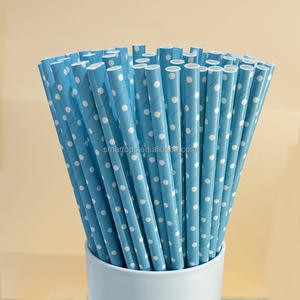 Одноразовые соломинки SmartposBlue Series из экологически чистого дерева и бумаги для вечеринок, дней рождений, свадеб и торжеств. - Product Image 3