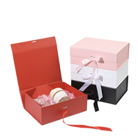 Boîte cadeau magnétique de luxe de haute qualité, personnalisable, en carton rigide, imperméable, réutilisable, écologique, pliable, en forme de livre
