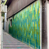 Briques en céramique colorées, briques en argile frittée, style mosaïque, intérieur/extérieur, résistantes aux hautes températures, briques de feu solides