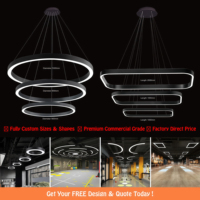 Éclairage LED Courbé Personnalisé de 30 à 150 mm de Largeur pour Intérieur, Bureaux Commerciaux, Salles de Sport, Centres Commerciaux, Supermarchés