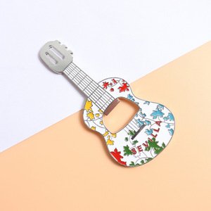 Abridor de Botellas con Forma de Guitarra de Aleación de Zinc Art Deco de <span class=keywords><strong>Sevilla</strong></span>, España, Personalizable, Tamaño Mediano, Imán para Refrigerador, Recuerdo Turístico, Venta al por Mayor - Product Image 3