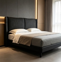 Cadre de lit rembourré de haute qualité pour la maison et l'hôtel, design moderne, lit double