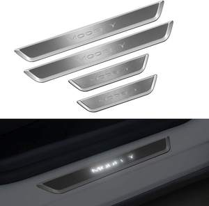 Accessoires d'extérieur <span class=keywords><strong>de</strong></span> voiture Protecteur <span class=keywords><strong>de</strong></span> seuils <span class=keywords><strong>de</strong></span> <span class=keywords><strong>porte</strong></span> <span class=keywords><strong>de</strong></span> bienvenue illuminé par LED pour Model 3 Y Tesla - Product Image 2
