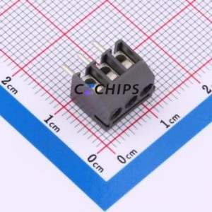 930-T-DS/03 <b>Screw</b> Terminal <b>Block</b> Through hole Component (THT),P=3.5mm Connector 1x3P 3.5mm Gray Through Hole - Product Image 1