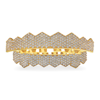 Accessoires pour les dents, vente en gros, Hiphop, fausses dents, Grillz 3a, Zircon, bouche Bling, ensemble de grilles