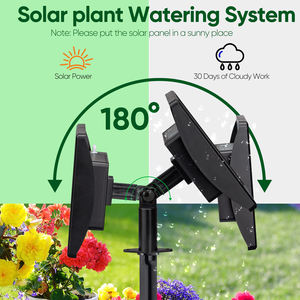 Haute qualité bricolage extérieur jardin solaire automatique Kit d'irrigation goutte à goutte en plastique Anti-Siphon dispositif d'arrosage chronométré - Product Image 4