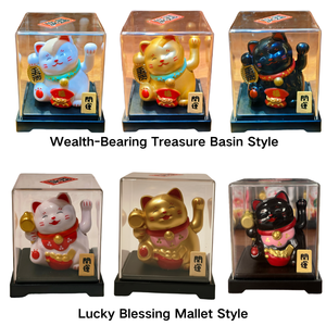 แมวกวักพลังงานแสงอาทิตย์ ขนาด 2 นิ้ว ของตกแต่งนำโชคแบบจีน สำหรับติดตั้งบนคอนโซลรถยนต์ บ้าน สำนักงาน หรือเป็นของขวัญ - Product Image 4