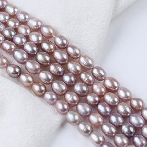 Perlas de Agua Dulce Naturales de 7-8 mm de Zhuji, Cuentas Sueltas en Forma de Metro, para Collar DIY, Perlas Sueltas Semiterminadas - Product Image 3