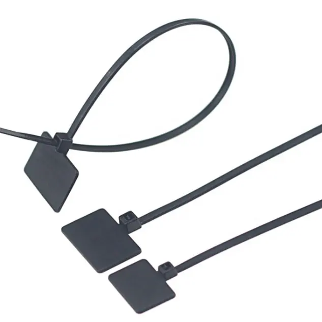 नि:शुल्क नमूना प्रदान किया गया, उच्च गुणवत्ता वाले नायलॉन66 विद्युत केबल ज़िप टैग, लेबल मार्कर के साथ प्लास्टिक सेल्फ-लॉकिंग केबल टैग टाई