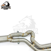 Accessoires d'échappement haute performance à flux libre 76-123mm (3.0-4.84 pouces) HFD Midpipe compatible avec BMW G87 M2/G80 M3/G82 M4 S58 3.0T