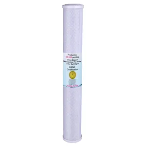 Cartucho de filtro de agua de carbono activo, Certificado NSF, 20 pulgadas, para purificación de agua para toda la casa