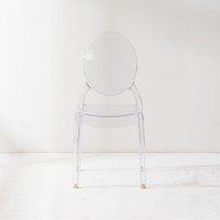 Vente en gros de meubles de maison chaise de salle à manger moderne et ordinaire en plastique résine acrylique transparent