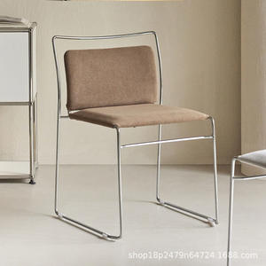 Modern Upholstered <b>Dining</b> <b>Chair</b> Red <b>Stackable</b> Design For <b>Dining</b> Room Adult Use - Product Image 5
