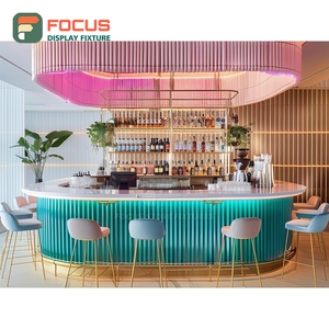 Mostrador de Servicio de Café de Lujo, Estación de Barista, Estante para Caja Registradora, Mostrador de Café de Roble Natural - Product Image 6