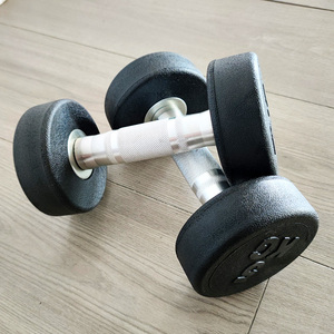 <span class=keywords><strong>Haltère</strong></span> rond en acier recouvert de caoutchouc pour exercices de musculation à domicile - Product Image 1