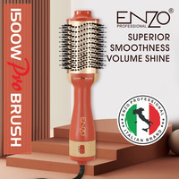ENZO 3 en 1 Brosse lissante ionique négative, brosse sèche-cheveux volumisante à air chaud, sèche-cheveux