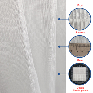 Sheer fabric White Flower Lace Luxury Floral Transparent Polyester sheer mesh tulle fabric material - Product Image 4
