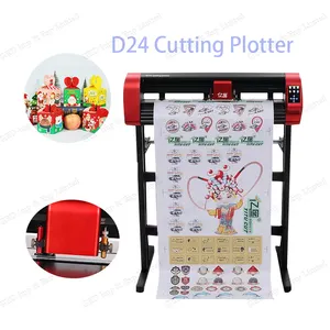 Guangzhou GED Skycut Kepala Ganda D24 Memotong Plotter De Corte Mesin Pemotong Vinil Pemotong Stiker Memotong Plotter dengan Kamera