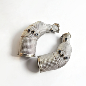 ท่อดาวน์ไปป์สแตนเลสพร้อมแผ่นกันความร้อนสำหรับ Audi RS4 RS5 B9 B9.5 2.9T Turbo Exhaust พร้อม OPF - Product Image 5