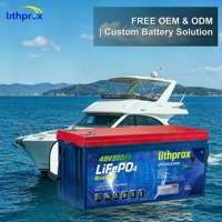 Batería de Litio de Ciclo Profundo LiFePO4 de 51.2V 200AH 10KW, Grado A, Marina, RS485, Conector Anderson, 6000 Ciclos, CE, RoHS, IP67, Servicio OEM y ODM