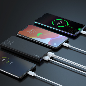 Devia Ultra Slim kép USB ngân hàng điện cầm tay 10000mAh sạc nhanh thông minh thiết bị di động công suất cao với màn hình - Product Image 2